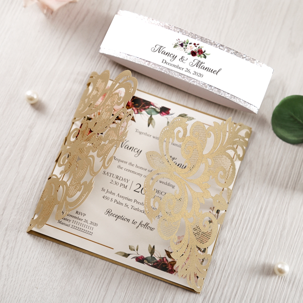 Golden Gate laser-cut invitation card - Invitationcards